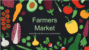 彩色手绘风健康食品市场分析PPT模板